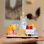 Personalised Cat Birthday Pop Out Card, thumbnail 2 of 5