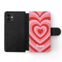 Personalised Leather Heart Design Wallet Flip Case, thumbnail 4 of 9