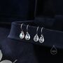 Faceted Glass Crystal Drop Hook Earrings, thumbnail 6 of 12