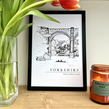 Knaresborough Hand Illustrated Yorkshire Print, 6 of 10