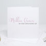 Personalised Christening Calligraphy Card, thumbnail 1 of 4
