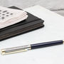 Personalised Rhodium Plated And Enamel Rollerball Pen, thumbnail 1 of 4