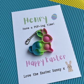Easter Bunny Card And Fidget Pop Keyring, 2 of 3