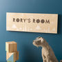 Personalised Wooden Scandinavian Style Room Name Sign, thumbnail 1 of 2