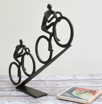 Uphill Cyclist Sculpture, 4 of 4