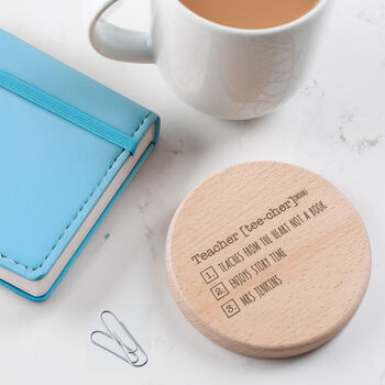 Personalised Teacher Definition Drinks Coaster, 5 of 9