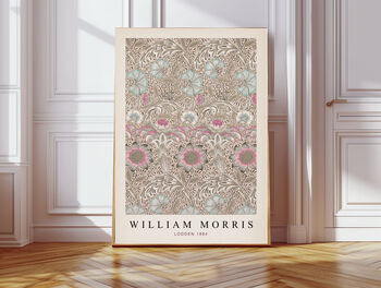 William Morris Cream Floral Set Of Two Art Prints, 5 of 6
