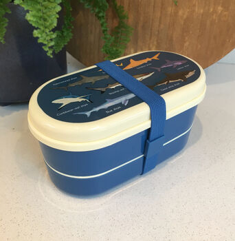 Children's Shark Design Bento Lunch Box, 4 of 12