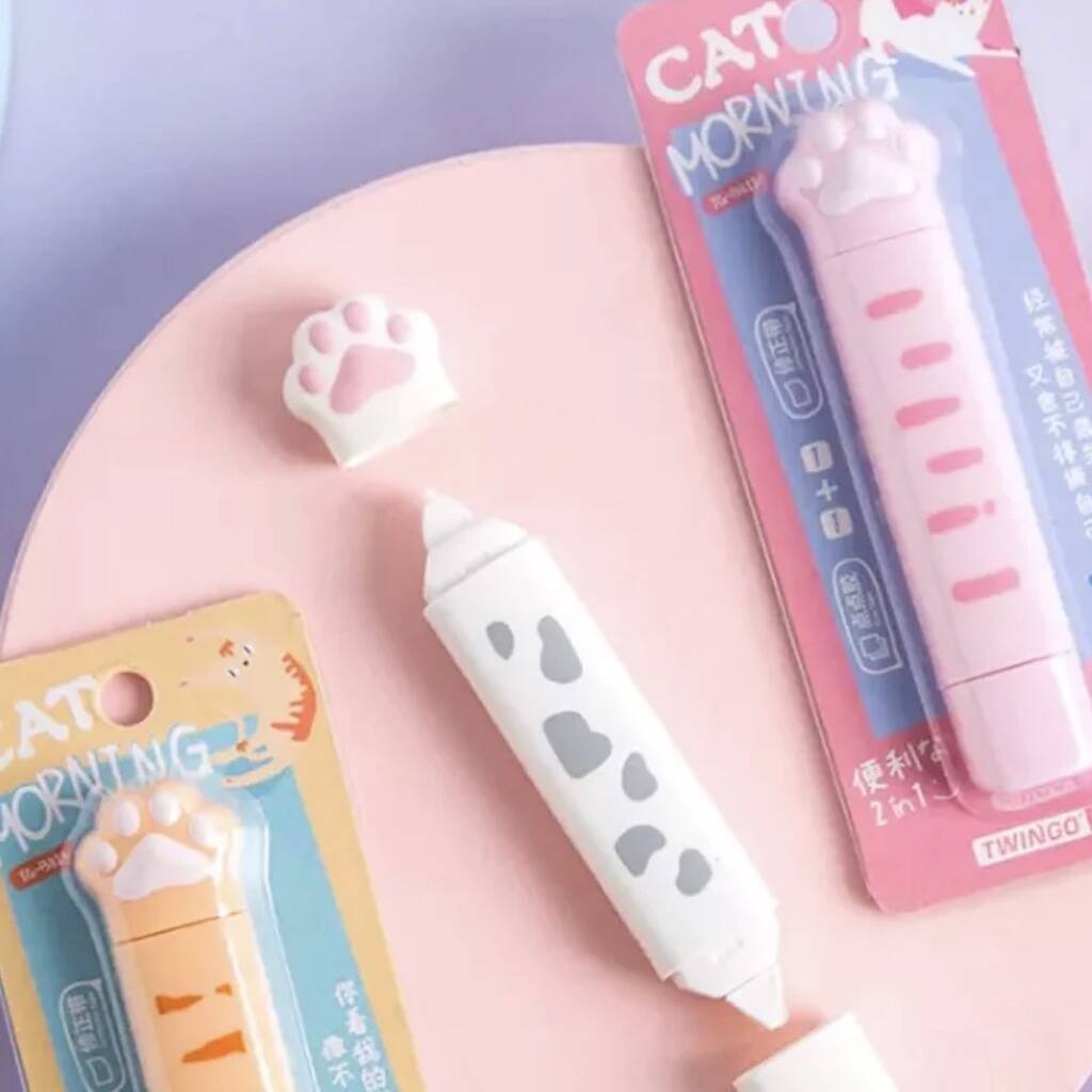 Cute Cat Paw Two In One Correction Tape And Glue Tape, 1 of 2