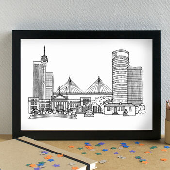 Johannesburg Skyline Travel Art Print Unframed, 3 of 6