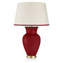 Stretched Silk Lampshade With Coloured Trim, thumbnail 7 of 11