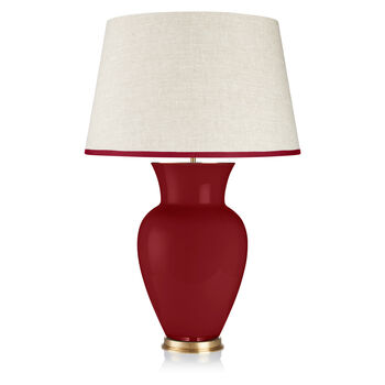 Stretched Silk Lampshade With Coloured Trim, 7 of 11