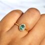 Natural Emerald Ring In Silver And Gold Vermeil Plated, thumbnail 6 of 12