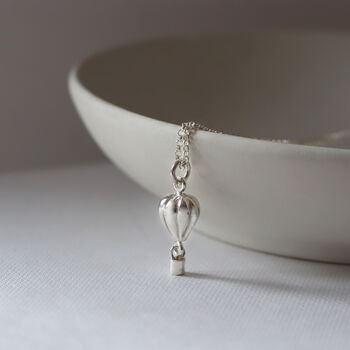 Silver Hot Air Balloon Necklace, 2 of 5