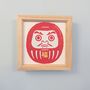 Daruma Print 16.5cm X 16.5cm, Japanese Prints Fsc Paper, thumbnail 6 of 6