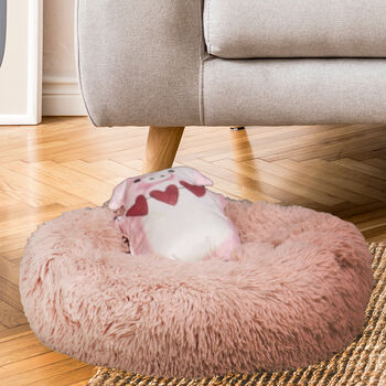 Fluffy Calming Snuggle Pet Bed, 3 of 7
