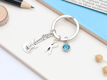 Guitar Personalised Keyring, Music Teacher Gift, 4 of 8