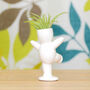 Ceramic Figure Plant Holder With An Air Plant, thumbnail 2 of 2