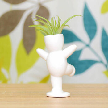 Ceramic Figure Plant Holder With An Air Plant, 2 of 2