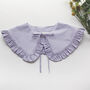 Pastel Purple Cotton Detachable Collar With Frill, thumbnail 2 of 6