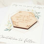 Botanical Hexagon Wedding Invitation Magnets And Cards, thumbnail 6 of 6