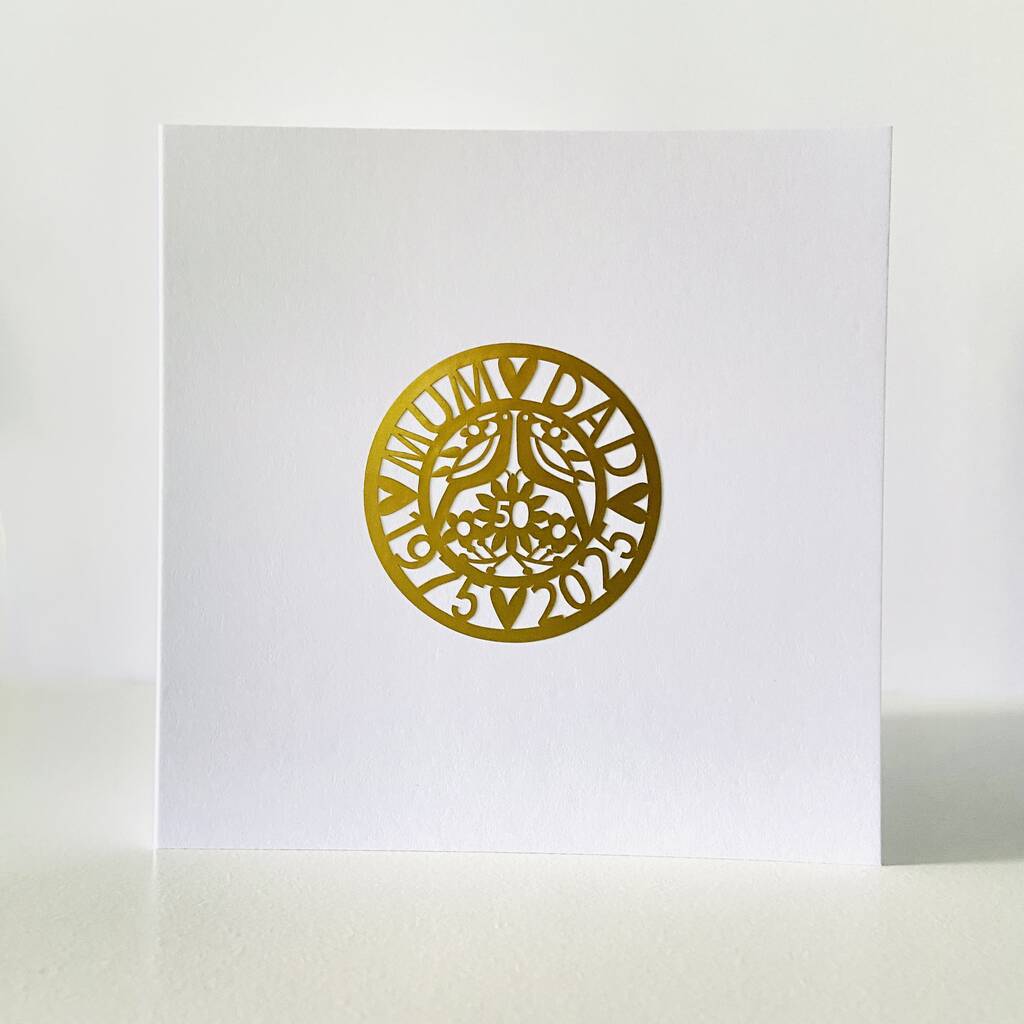 Parents 50th Anniversary Card, 1 of 2