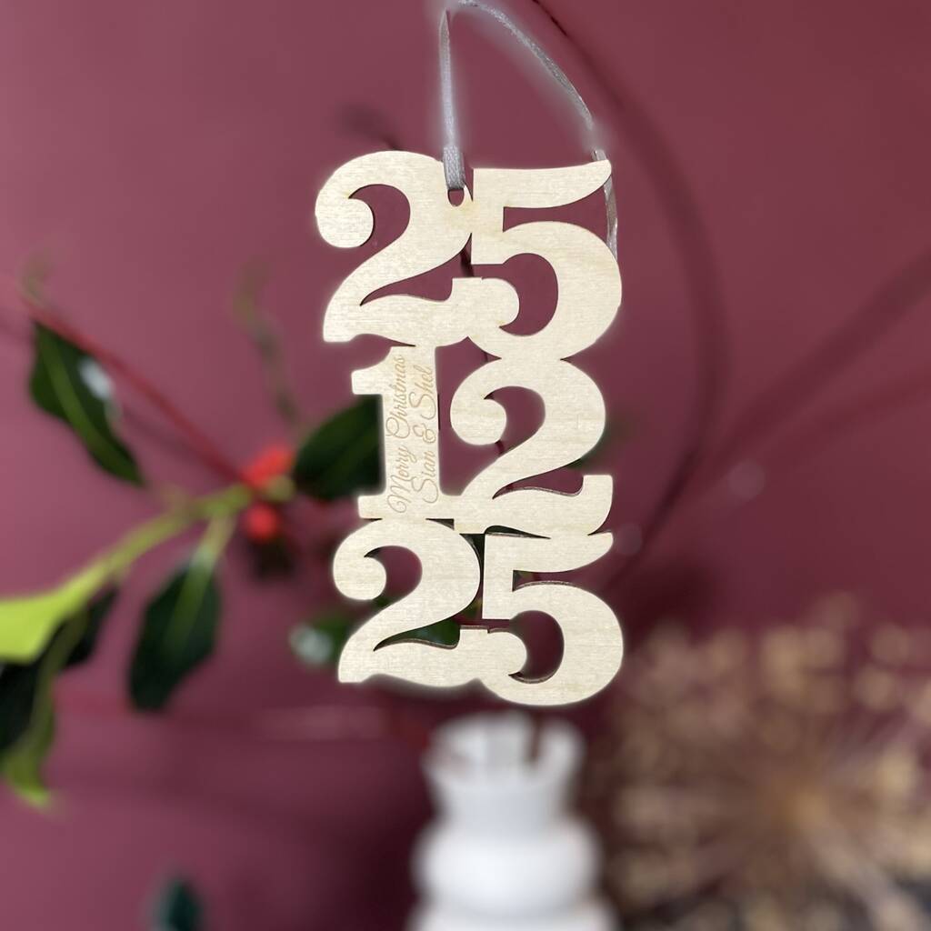 Personalised Christmas Date Decoration, 1 of 9
