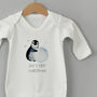 Personalised 1st Christmas Penguin Sleepsuit, thumbnail 2 of 2