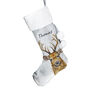 Personalised Stag Silver Grey Luxury Christmas Stocking, thumbnail 4 of 4