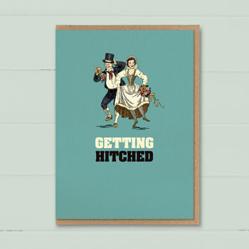 Funny Wedding Card ‘Getting Hitched', 2 of 3