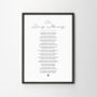 Union Personalised Poem Wedding Print, thumbnail 9 of 11