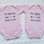 Personalised Twin Baby Gift Set | Matching Twin Clothes, thumbnail 8 of 12