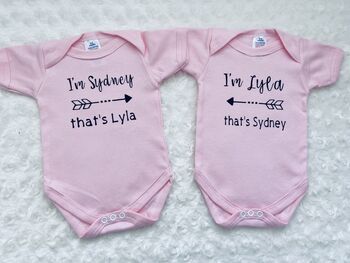 Personalised Twin Baby Gift Set | Matching Twin Clothes, 8 of 12