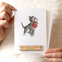 Personalised Merry Christmas Cat Card, thumbnail 1 of 3