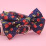 Navy Blue Strawberry Dog Bow Tie, thumbnail 3 of 9