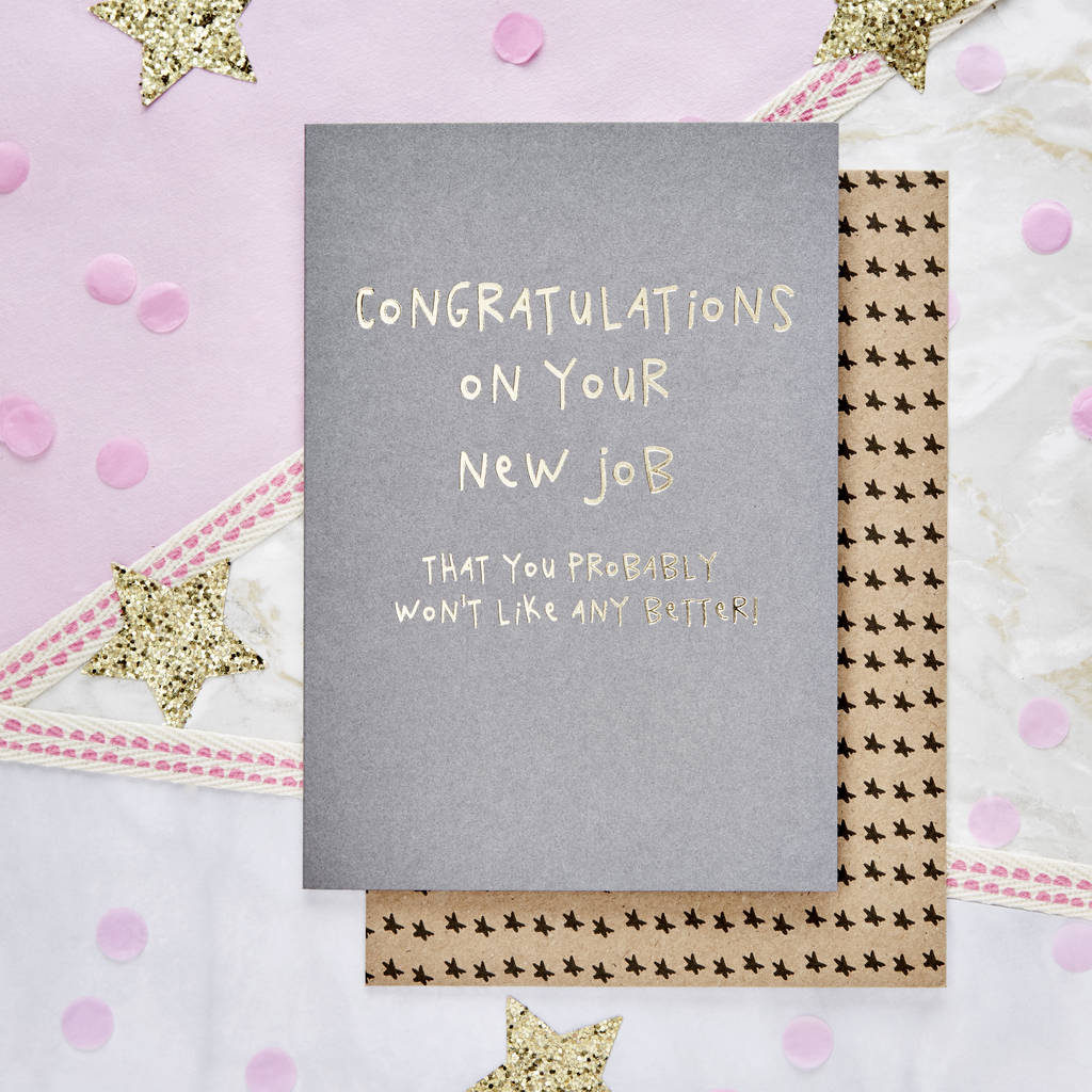 'Congratulations On Your New Job' Card