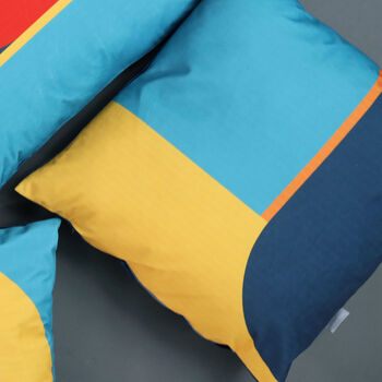 Luxury Super Soft Velvet Sofa Cushion Blue Harmony, 2 of 5