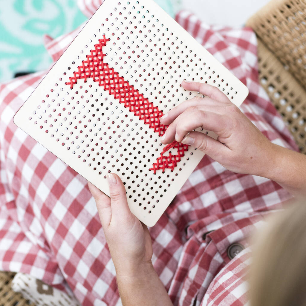 Embroidery Kit Wooden Board Pegboard, 1 of 7