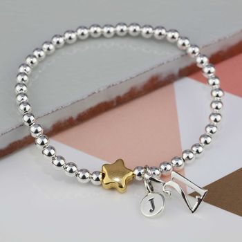 Personalised Jess Gold Plated Star Bracelet, 5 of 7
