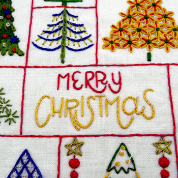 Oh Christmas Tree Festive Embroidery Kit, 3 of 12