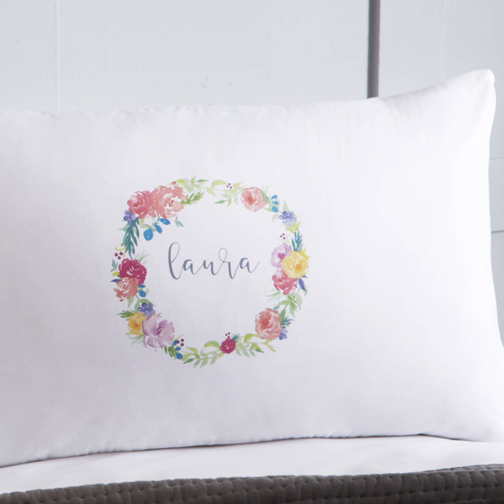 floral personalised pillowcases by koko blossom