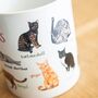 'Lickers' Ceramic Cat Mug, thumbnail 6 of 7