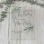 Botanical Personalised Leave Your Wishes Wedding Sign Clear, thumbnail 3 of 6