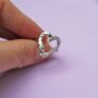 Personalised Silver Non Tarnish Hammered Heart Ring, thumbnail 1 of 8