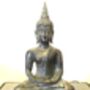 Ornamental Sitting Buddha In Brass/Copper Design One, thumbnail 2 of 2