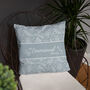 Personalised Blue Woodland Christmas Cushion, thumbnail 1 of 7
