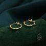 Sterling Silver Braided Huggie Hoops, thumbnail 6 of 10