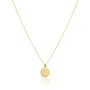 Double Fingerprint Round Pendant Necklace, thumbnail 3 of 5