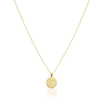 Double Fingerprint Round Pendant Necklace, 3 of 5