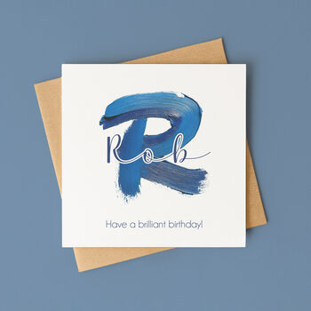 Personalised Birthday Card For Him – Any Letter, 6 of 10